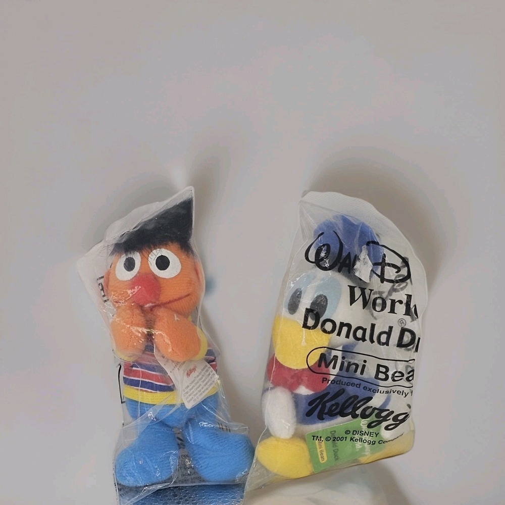 Kellogg's Mini Beans Walt Disney World Sesame Street -Ernie 1999 & Donald 2001